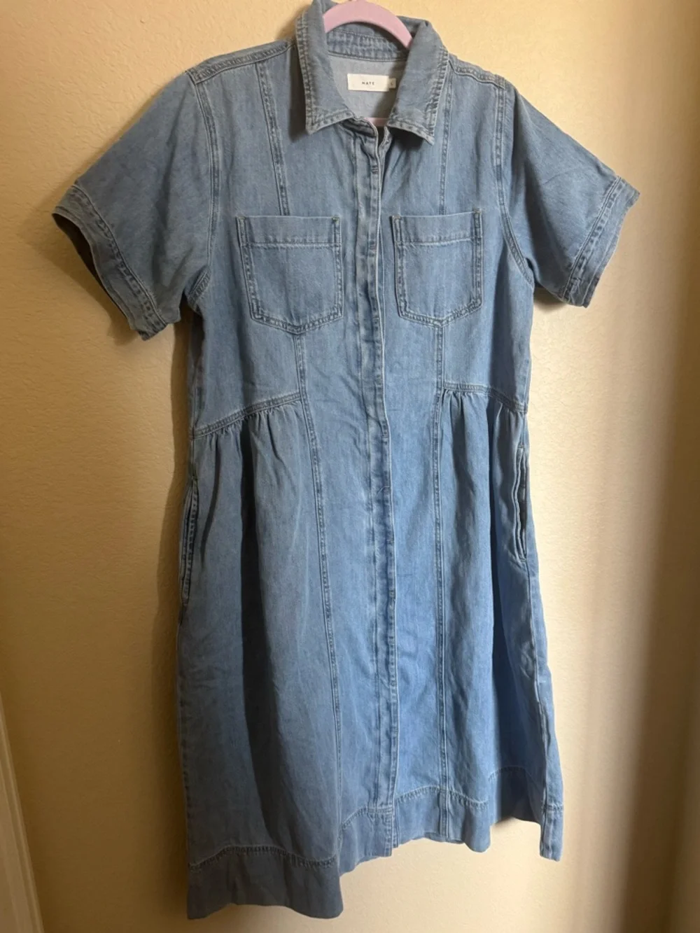 MAYE Montana Denim Shirtdress Size Large Light Flowy Cottage - Picture 4 of 11